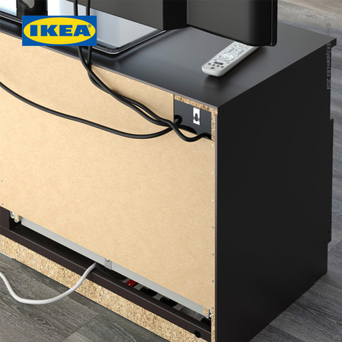 IKEA BRIMNES Meja TV Dengan Penyimpanan Hitam 180x41x53 cm