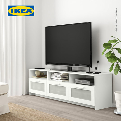 IKEA BRIMNES Meja TV Dengan Penyimpanan Putih 180x41x53 cm
