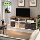 IKEA SKRUVBY Meja TV Kuat Minimalis Putih 156x38x60 cm
