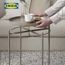 IKEA GLADOM Meja Baki Multifungsi Abu-Abu/Krem Bahan Baja 45x53 cm