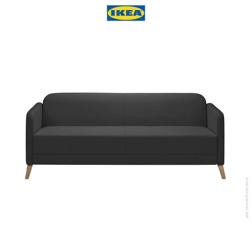 IKEA LINANAS Sofa 3 Dudukan Minimalis Abu-Abu Tua