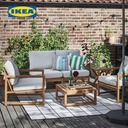 IKEA NAMMARO Kursi Santai Luar Ruang Diwarnai Cokelat Muda