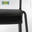IKEA STIG Kursi Bar Minimalis Dengan Sandaran Hitam 63cm