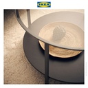 IKEA VITTSJO Meja Tamu Minimalis Hitam-Cokelat 75cm