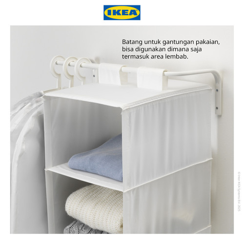 IKEA MULIG Batang untuk Gantungan Pakaian 60-90 cm
