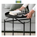 IKEA GLADOM Meja Baki Multifungsi Hitam Bahan Baja 45x53 cm