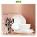 IKEA OFTAST Piring Makan Keramik Putih 25cm