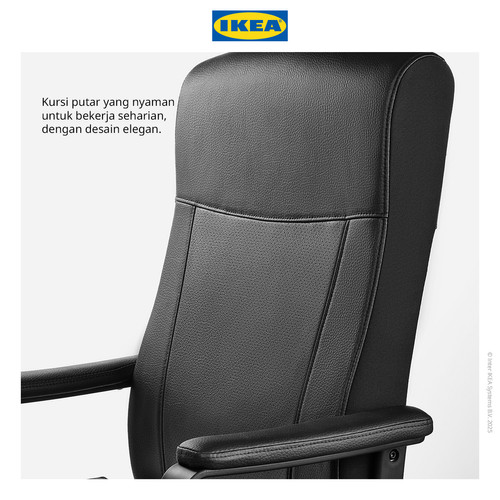 IKEA MILLBERGET Kursi Kerja Putar dengan Sandaran Tangan