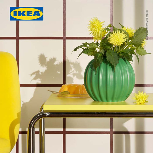 IKEA SKOGSTUNDRA Vas Bunga Hijau 15cm
