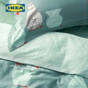 IKEA FOSSTA Sarung Duvet 150x200 dan Sarung Bantal 50x80 Hijau