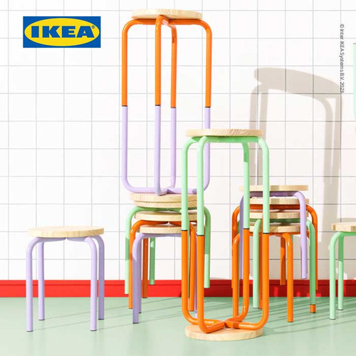IKEA DOMSTEN Bangku Minimalis Bahan Kayu