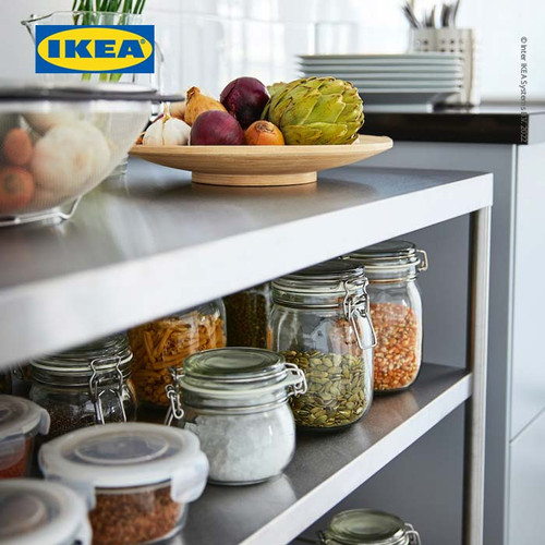 IKEA KORKEN Stoples dengan Penutup Kaca Bening 0.5L
