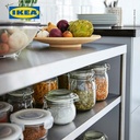 IKEA KORKEN Stoples dengan Penutup Kaca Bening 0.5L