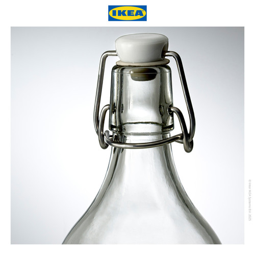 IKEA KORKEN Botol Air Minum 1L dengan penutup