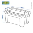 IKEA SAMLA Kotak Penyimpanan Transparan Dengan Tutup 28x20x14 cm/5 l