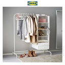 IKEA MULIG Stand Gantungan Pakaian Putih 99x152 cm