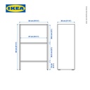 IKEA BAGGEBO Rak Buku Putih 50x30x80 cm