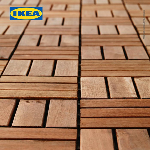 IKEA RUNNEN Decking Tile Lantai Bongkar Pasang 0.81 m² Isi 9Pcs