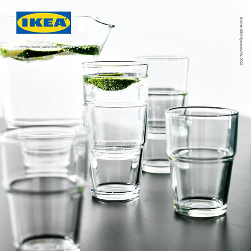 IKEA REKO Gelas Kaca Bening untuk Minum 17cl Isi 6 Pcs