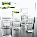 IKEA REKO Gelas Kaca Bening untuk Minum 17cl Isi 6 Pcs