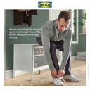 IKEA MACKAPAR Bangku Penyimpanan dengan Pintu Geser Putih 100x37cm