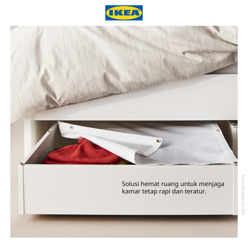 IKEA VARDO Kotak Penyimpanan Bawah Tempat Tidur Putih 65x70cm