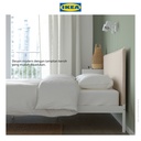 IKEA KLEPPSTAD Rangka Tempat Tidur Putih/Vissle Krem 180x200 cm