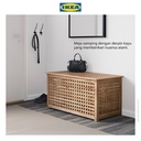 IKEA HOL Meja Samping Sofa dengan Penyimpanan Akasia 98x50 cm