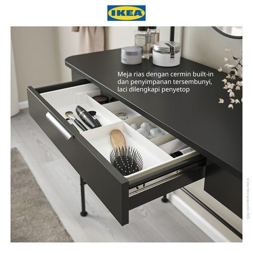 IKEA GRAFJALLET Meja Rias Antrasit 100x42cm