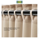 IKEA ANNAKAJSA Gorden Anti Tembus Cahaya 1 Pasang Krem 145x250 cm