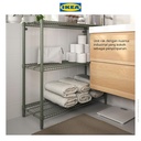 IKEA OMAR Unit Rak Penyimpanan Serbaguna Abu-Hijau 92x36x94 cm
