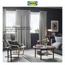 IKEA MAJGULL Gorden Anti Tembus Cahaya 1 Pasang Abu-Abu 145x250 cm
