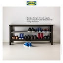 IKEA TJUSIG Bangku Serbaguna dengan Tempat Sepatu Hitam 108x34x50cm