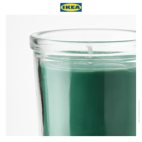 IKEA HEDERSAM Lilin Beraroma Rumput Segar/Hijau Muda Tahan 20 Jam