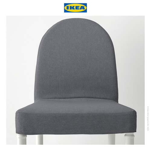 IKEA DANDERYD Kursi Makan Purih/VISSLE Abu-Abu