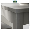 IKEA HAUGA Meja Makan Minimalis Abu-Abu/Veneer Kayu 118x74cm
