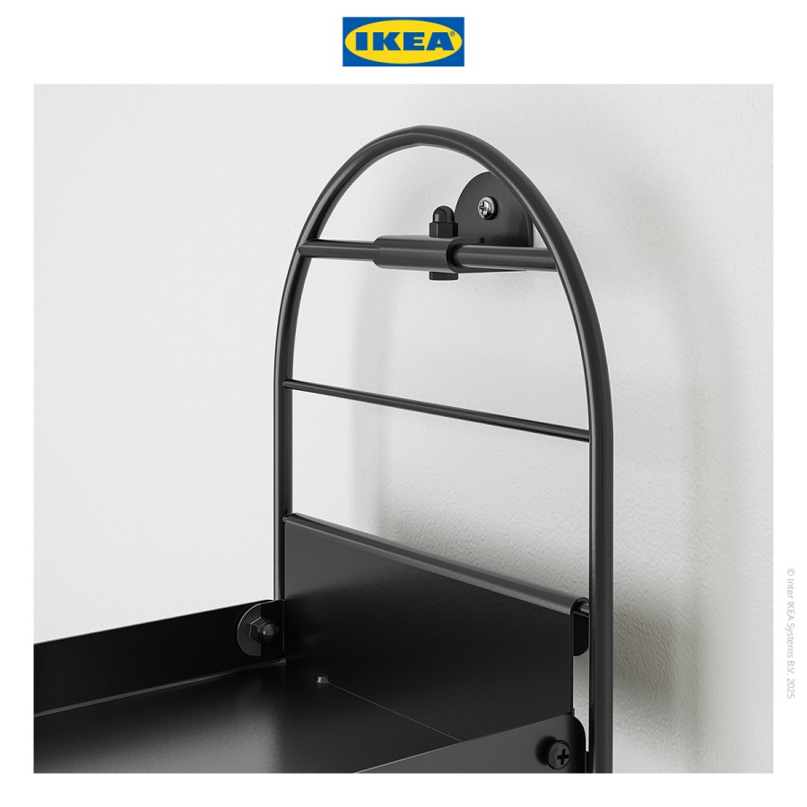 IKEA SKUGGRONA Stand Tanaman Gantung Dinding Hitam 54cm
