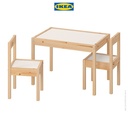 IKEA LATT Meja Belajar Anak dengan 2 Kursi Bahan Kayu