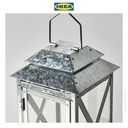 IKEA BEFASTA Lentera Tempat Lilin Blok Galvanis 29cm