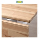 IKEA PINNTORP Meja Lipat Minimalis Cokelat Muda/Putih 67/124x75cm