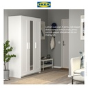 IKEA BRIMNES Lemari Pakaian 3 Pintu dengan Cermin 117x190 cm