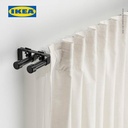 IKEA BEKRAFTA Set Batang Dua Gorden Putih 120-210cm 19mm