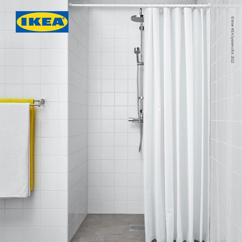 IKEA BJARSEN Tirai Shower Putih 180x200cm