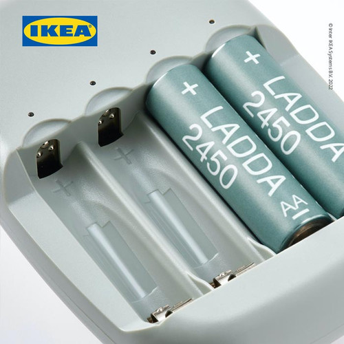 IKEA STENKOL Charger Baterai AAA Untuk 4 Slot