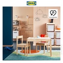 IKEA LATT Meja Belajar Anak dengan 2 Kursi Bahan Kayu