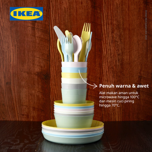 IKEA KALAS Sendok Makan Bayi Warna-Warni Isi 4pcs BPA Free