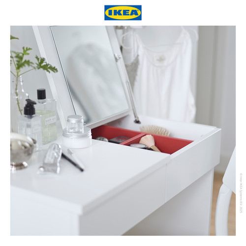 IKEA BRIMNES Meja Rias Putih dengan Cermin 70x42 cm