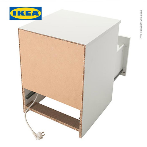 IKEA BRIMNES Meja Samping Tempat Tidur dengan Laci 39x41 cm