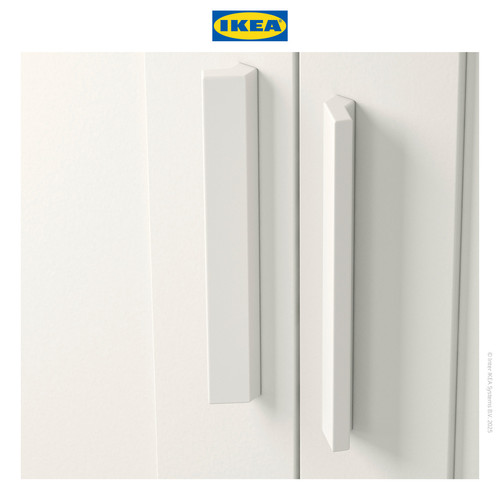 IKEA BRIMNES Lemari Pakaian 3 Pintu dengan Cermin 117x190 cm