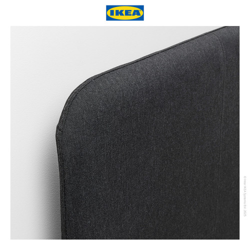IKEA SLATTUM Rangka Tempat Tidur Berlapis VISSLE Abu Tua 120x200cm